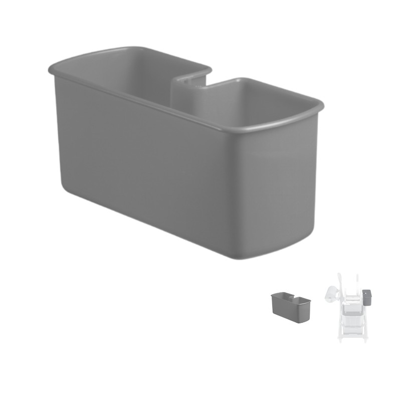 Zijbak - voor Tts-kar - Nick - 3,7 l - grijs